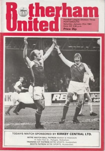 Rotherham United v Portsmouth 31-Jan-1981