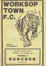 Worksop Town v Runcorn  16-Oct-1976