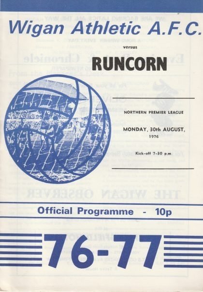 Wigan Athletic v Runcorn  30-Aug-1976