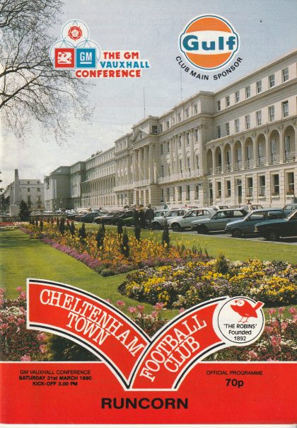 Cheltenham Town v Runcorn 31-Mar-1990