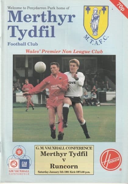 Merthyr Tydfil v Runcorn 05-Jan-1991