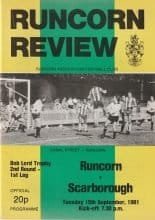 Runcorn v Scarborough 15-Sep-1981