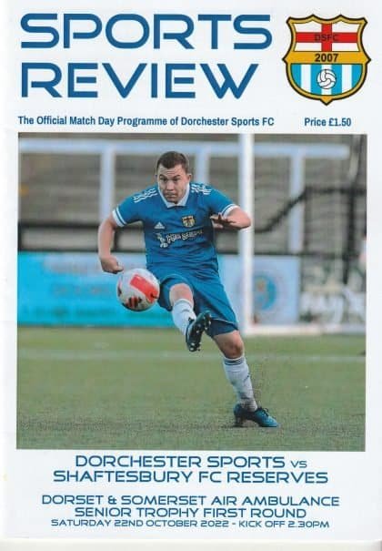 Dorchester Sports v Shaftesbury Reserves 22-Oct-2022