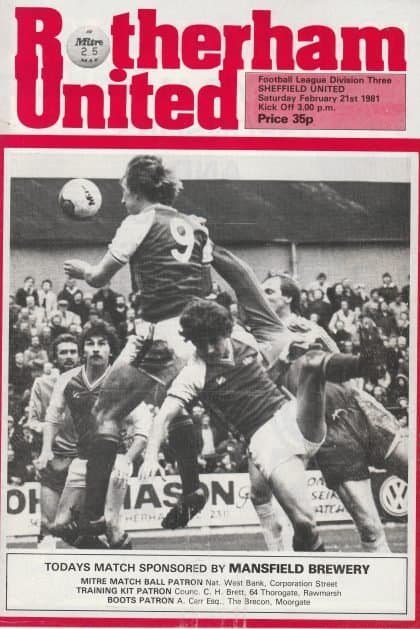 Rotherham United v Sheffield United 21-Feb-1981