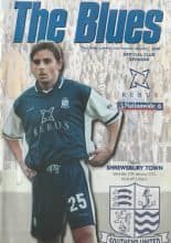 Southend United v Shrewsbury Town  27-Jan-2001