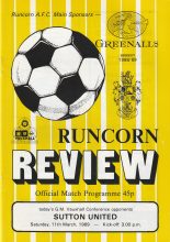 Runcorn v Sutton United 11-Mar-1989