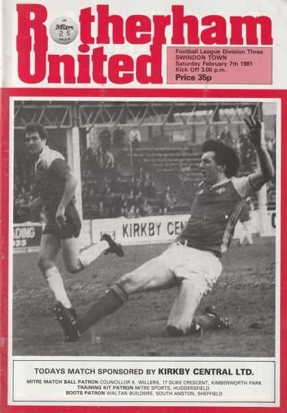 Rotherham United v Swindon Town 07-Feb-1981