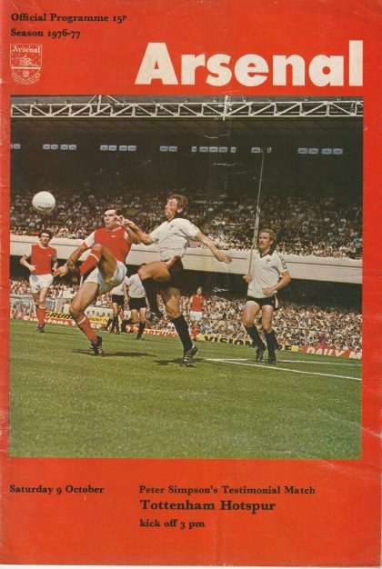 Arsenal v Tottenham Hotspur 09-Oct-1976