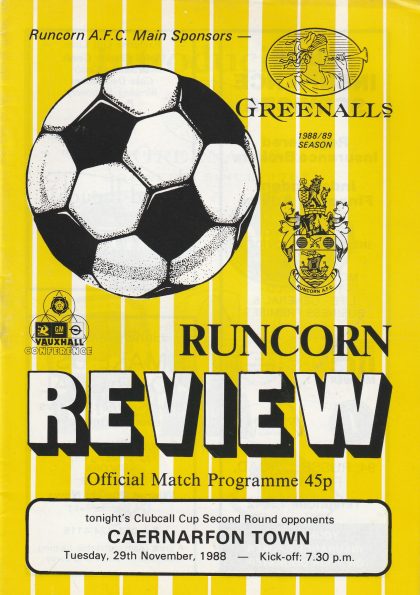 Runcorn v Caernarfon Town 29-Nov-1988
