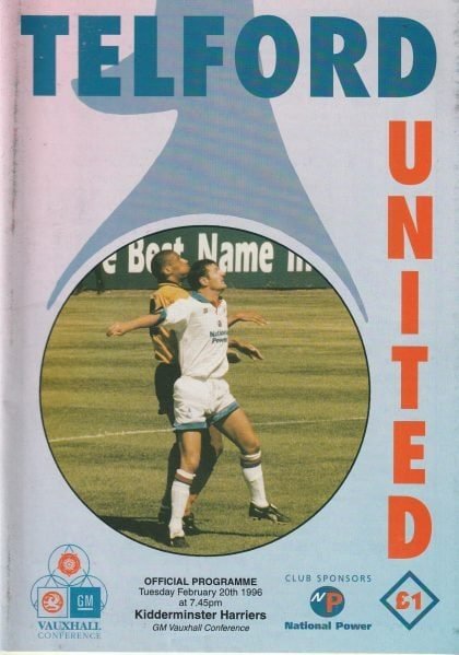 Telford United v Kidderminster Harriers 20-Feb-1996