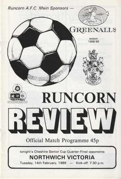 Runcorn v Northwich Victoria 14-Feb-1989