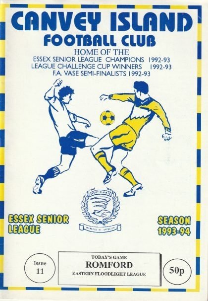 Canvey Island v Romford 09-Nov-1993