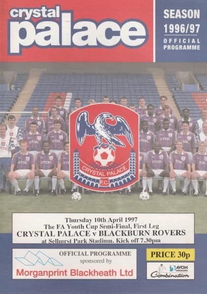 Crystal Palace Youth v Blackburn Rovers Youth 10-Apr-1997