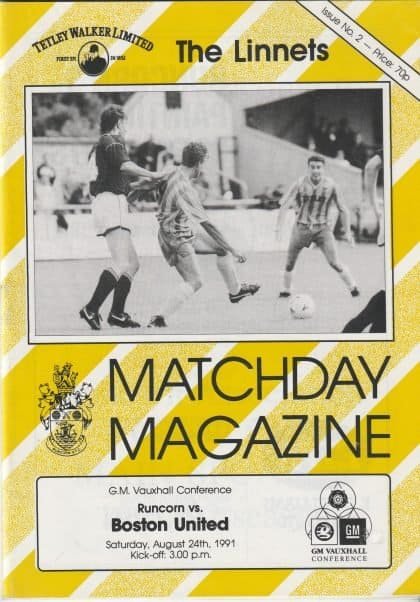 Runcorn v Boston United 24-Aug-1991