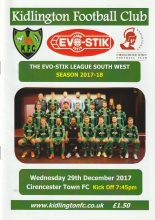 Kidlington v Cirencester Town 29-Dec-2017