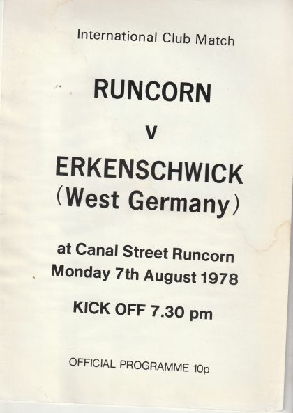 Runcorn v Erkenschwick 07-Aug-1978