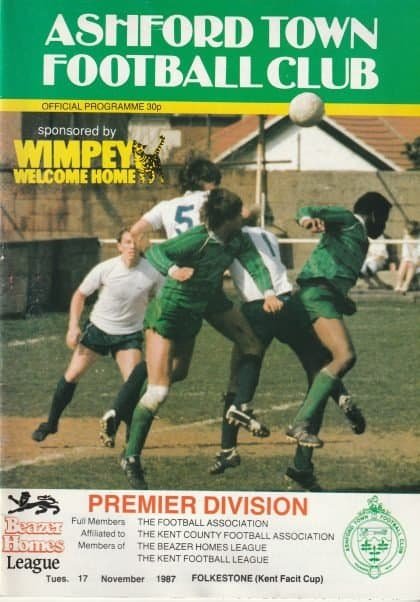 Ashford Town v Folkestone 17-Nov-1987
