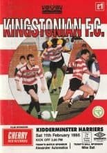 Kingstonian v Kidderminster Harriers 11-Feb-1995