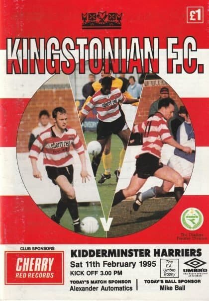 Kingstonian v Kidderminster Harriers 11-Feb-1995