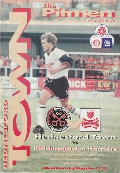 Hednesford Town v Kidderminster Harriers  16-Dec-1995