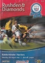 Rushden & Diamonds v Kidderminster Harriers   17-Aug-2002
