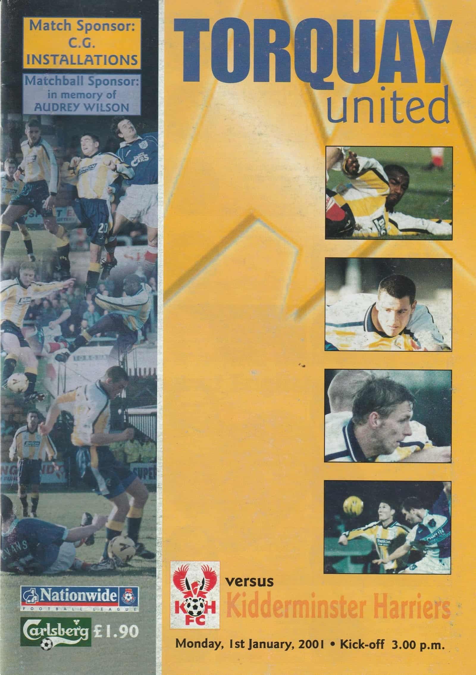 Torquay United v Kidderminster Harriers 01-Jan-2001