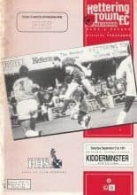 Kettering Town v Kidderminster Harriers 21-Sep-1991
