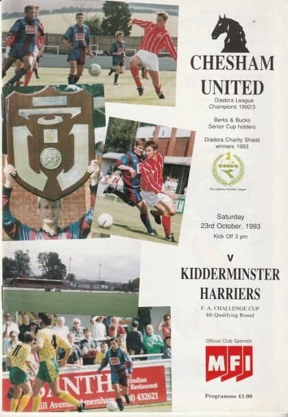 Chesham United v Kidderminster Harriers 23-Oct-1993