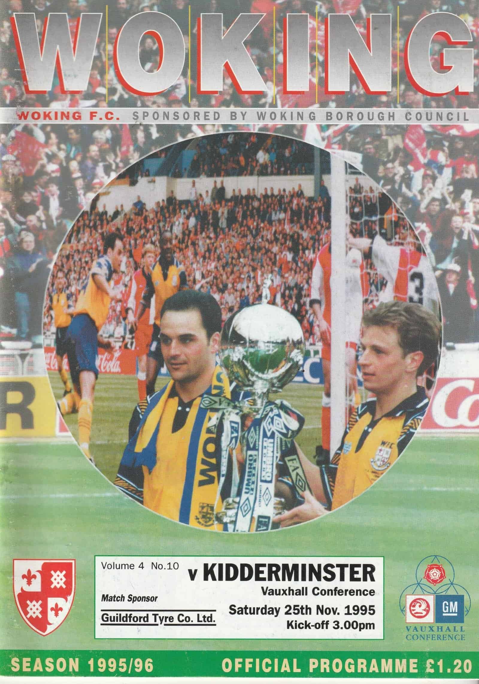 Woking v Kidderminster Harriers   25-Nov-1995