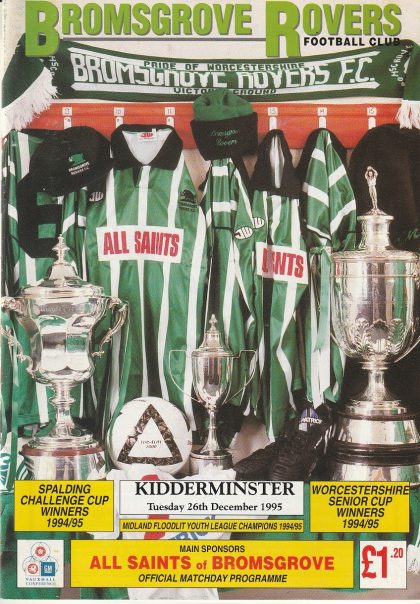 Bromsgrove Rovers v Kidderminster Harriers 26-Dec-1995