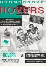 Bromsgrove Rovers v Kidderminster Harriers 27-Dec-1993