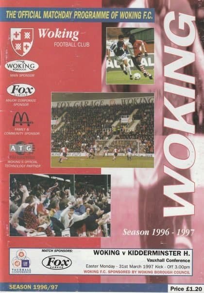 Woking v Kidderminster Harriers  31-Mar-1997