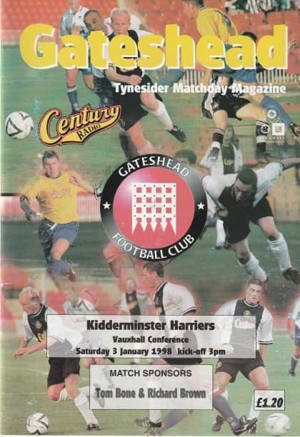 Gateshead v Kidderminster Harriers 24-Jan-1996