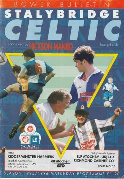 Stalybridge Celtic v Kidderminster Harriers 06-Jan-1996