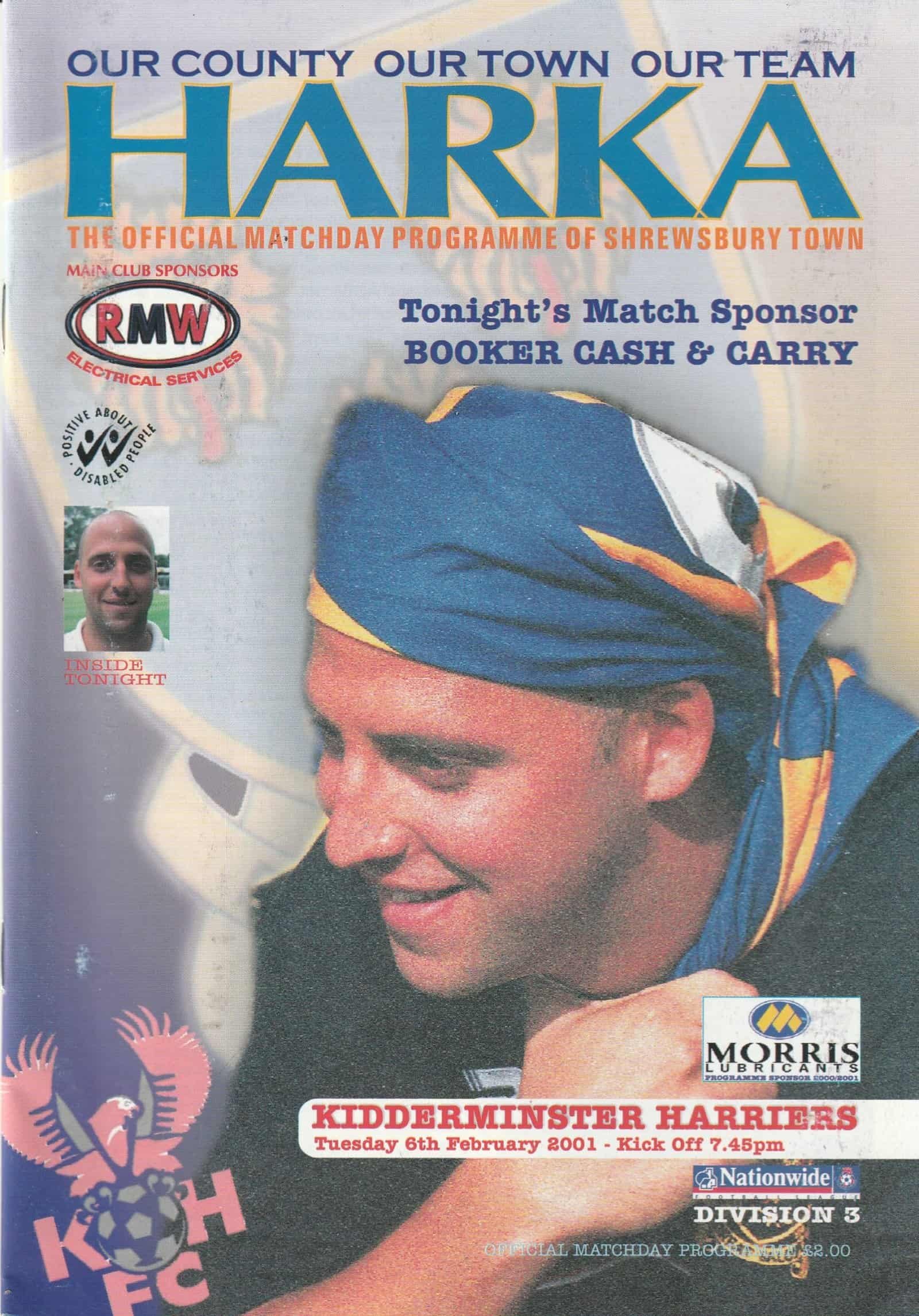 Shrewsbury Town v Kidderminster Harriers  06-Feb-2001