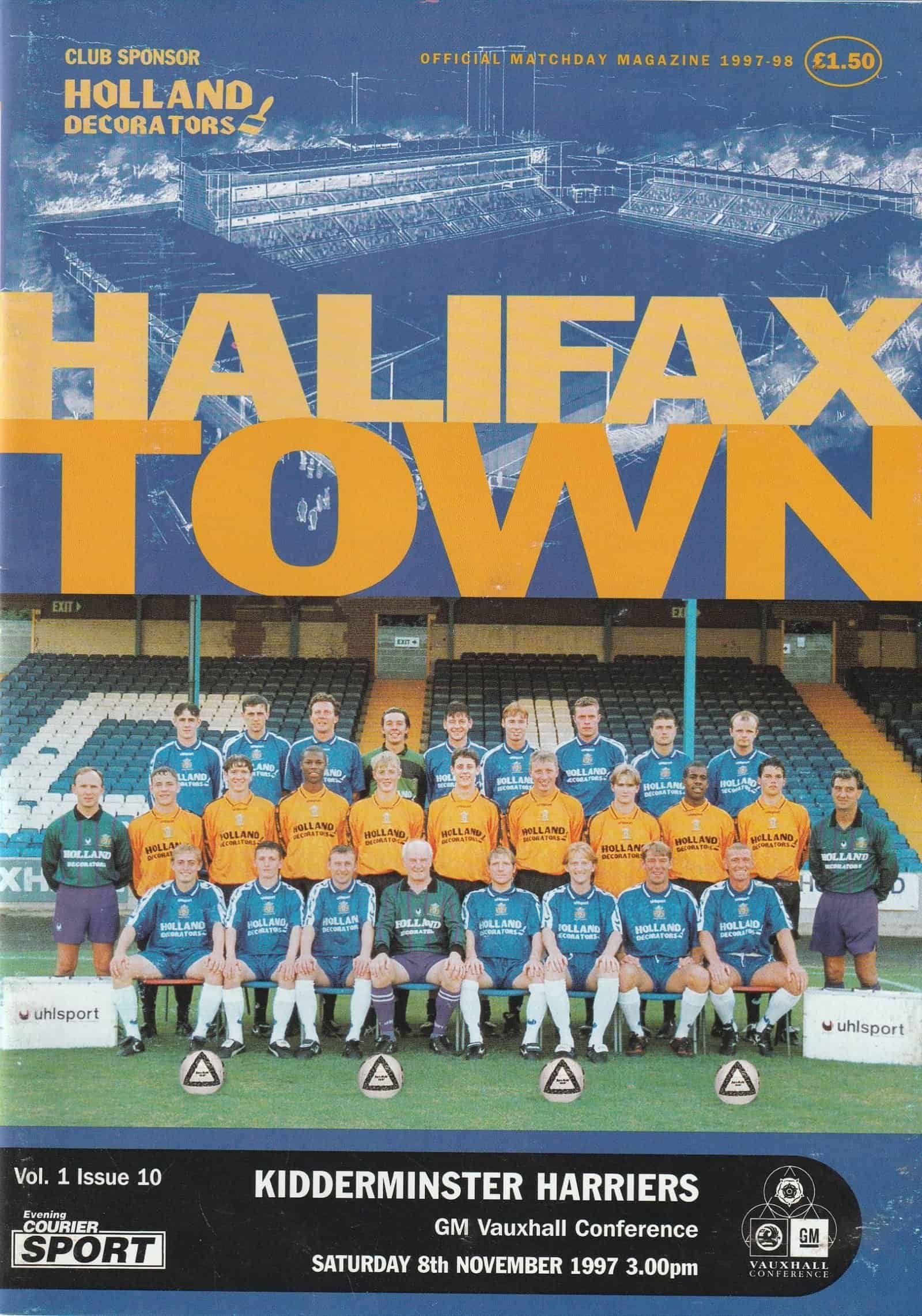 Halifax Town v Kidderminster Harriers 08-Nov-1997