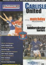 Carlisle United v Kidderminster Harriers  08-Feb-2003