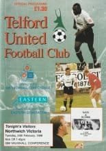 Telford United v Northwich Victoria 24-Feb-1998