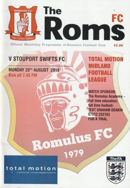 Romulus v Stourport Swifts 20-Aug-2018