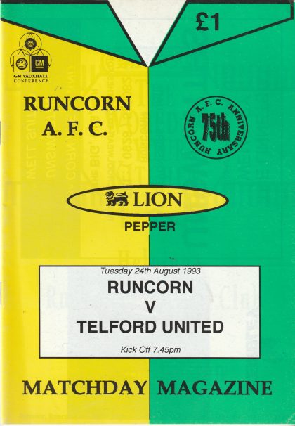 Runcorn v Telford United 24-Aug-1993