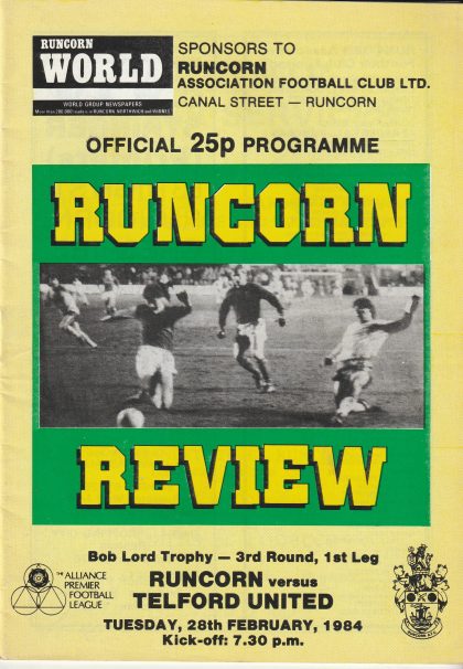 Runcorn v Telford United 28-Feb-1984