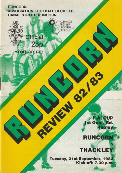 Runcorn v Thackley 21-Sep-1982