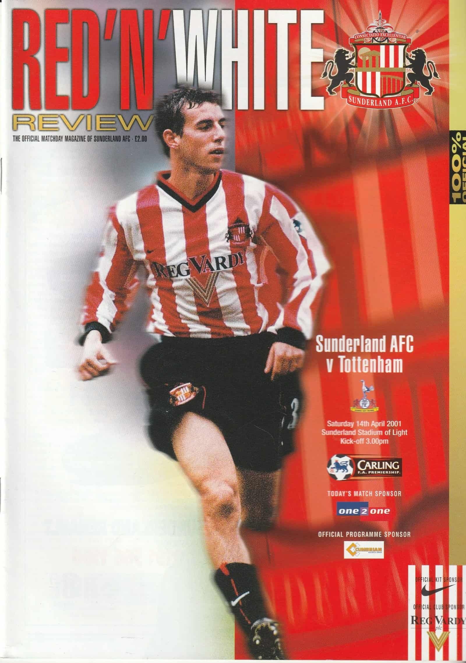 Sunderland v Tottenham Hotspur 14-Apr-2001