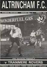 Altrincham v Tranmere Rovers 23-Jul-1993