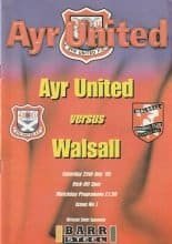 Ayr United v Walsall 25-Jul-1998