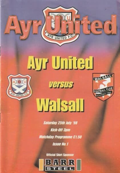 Ayr United v Walsall 25-Jul-1998