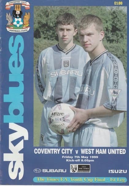 Coventry City Youth v West Ham United Youth 07-May-1999