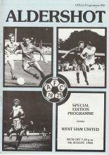 Aldershot v West Ham United   09-Aug-1988