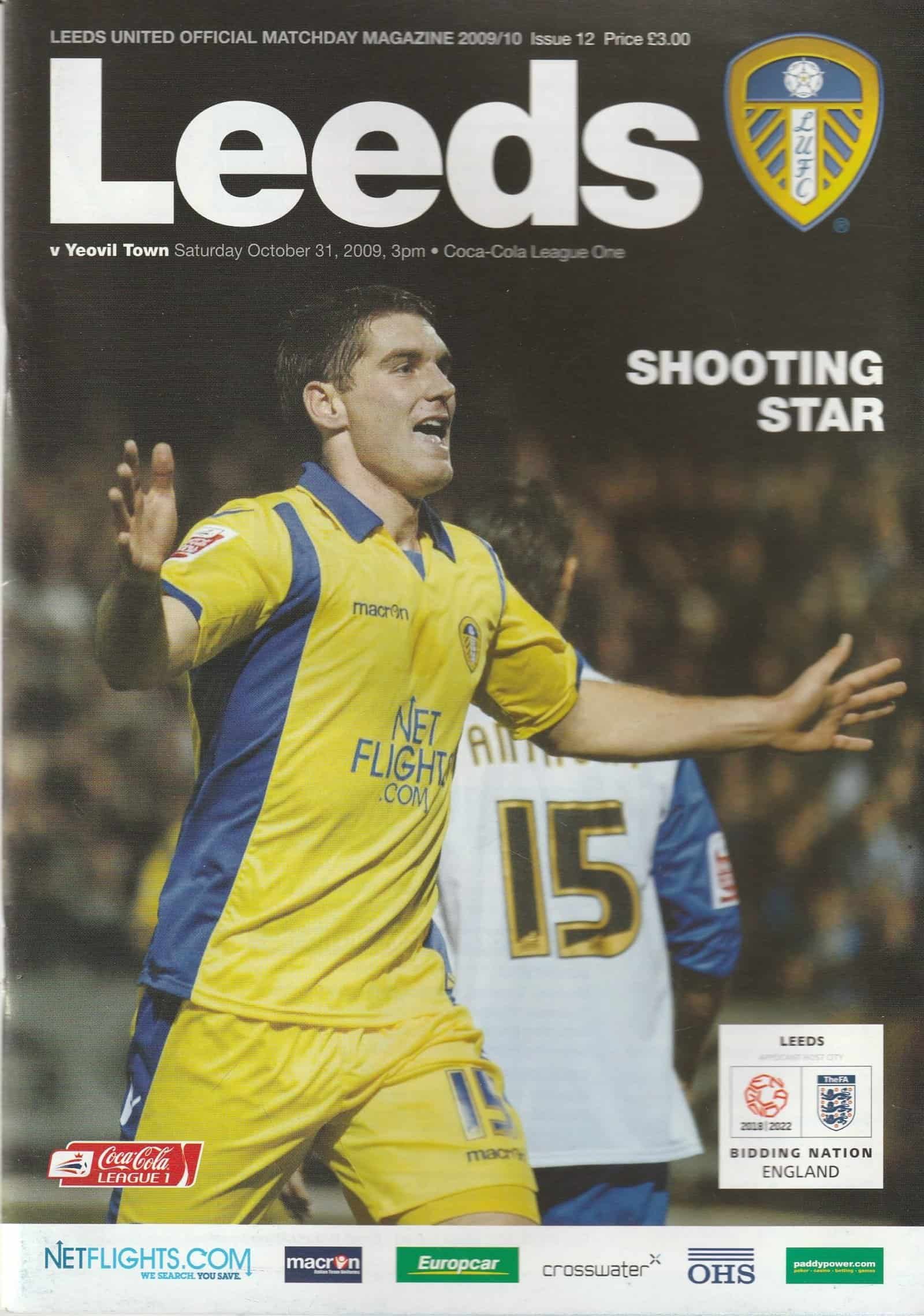 Leeds United v Yeovil Town  31-Oct-2009
