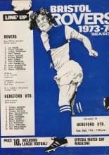 Bristol Rovers v Hereford United 11-Sep-1973